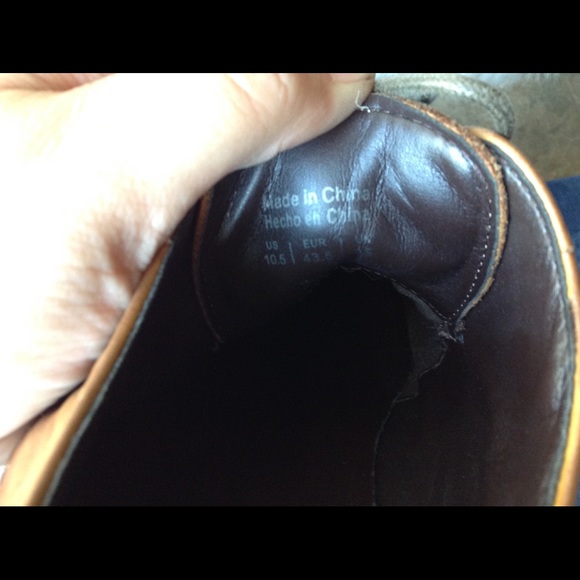 Aldo men’s brown leather oxfords - Picture 6 of 6
